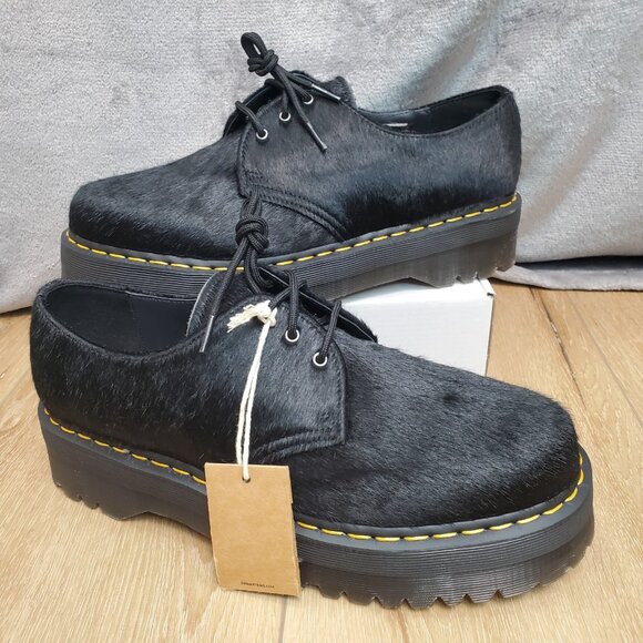 Dr. Martens Other - Dr Martens 1461 Quad Calf Hair Mens Size 13 Derby Oxford Shoes Leather Black NEW